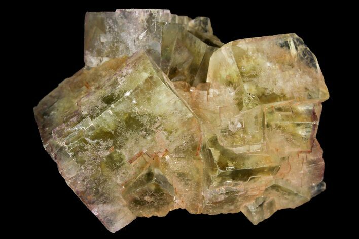 Light-Green, Cubic Fluorite Crystal Cluster - Morocco #138238